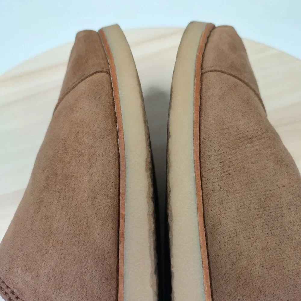 Toms Alpargata Crepe Toffee Tan Microfiber Slip-on Flats Women US 7.5